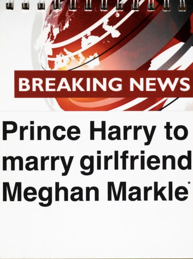 BREAKING NEWS- A Royal Wedding Souvenir Mark Duffy